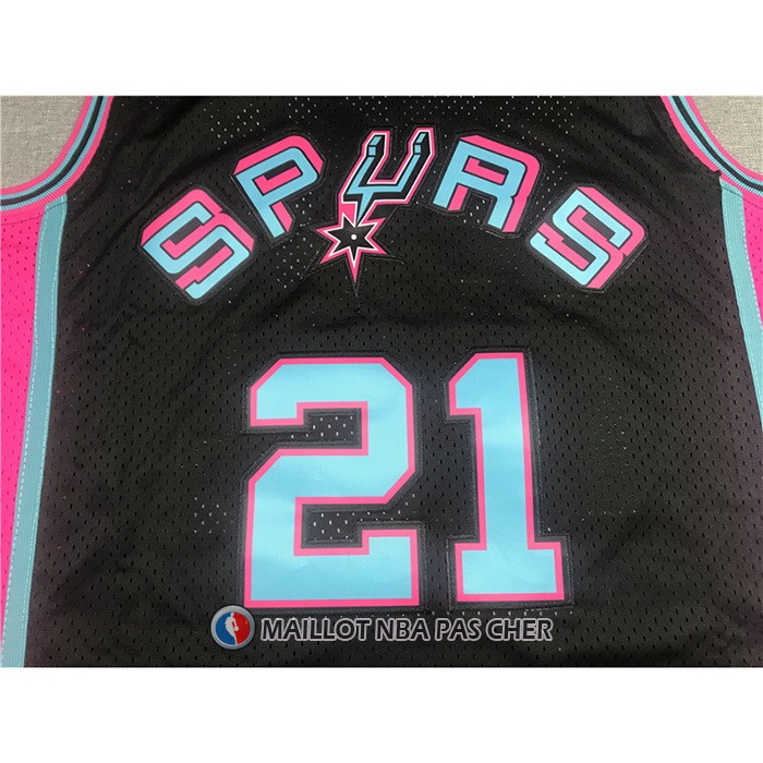 Maillot San Antonio Spurs Tim Duncan Mitchell & Ness 1998-99 Noir